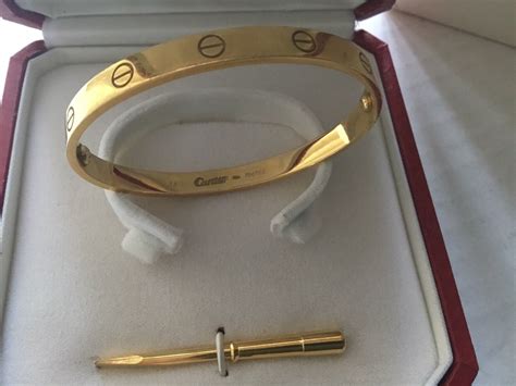 cartier love bracelet used authentic